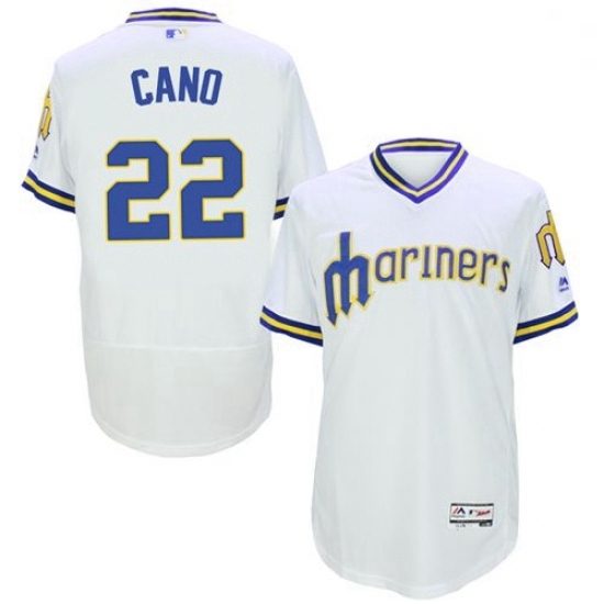 Mens Majestic Seattle Mariners 22 Robinson Cano White Flexbase Authentic Collection Cooperstown MLB Jersey Mens Majestic Seattle Mariners 22 Robinson Cano White Flexbase Authentic Collection Cooperstown MLB Jersey