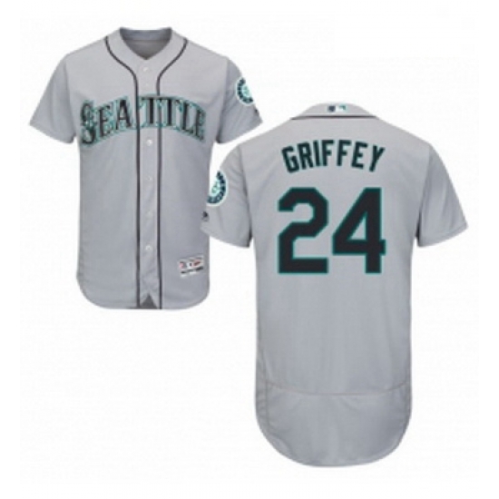 Mens Majestic Seattle Mariners 24 Ken Griffey Grey Road Flex Base Authentic Collection MLB Jersey Mens Majestic Seattle Mariners 24 Ken Griffey Grey Road Flex Base Authentic Collection MLB Jersey