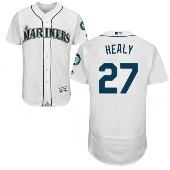 Mens Majestic Seattle Mariners 27 Ryon Healy White Home Flex Base Authentic Collection MLB Jersey Mens Majestic Seattle Mariners 27 Ryon Healy White Home Flex Base Authentic Collection MLB Jersey