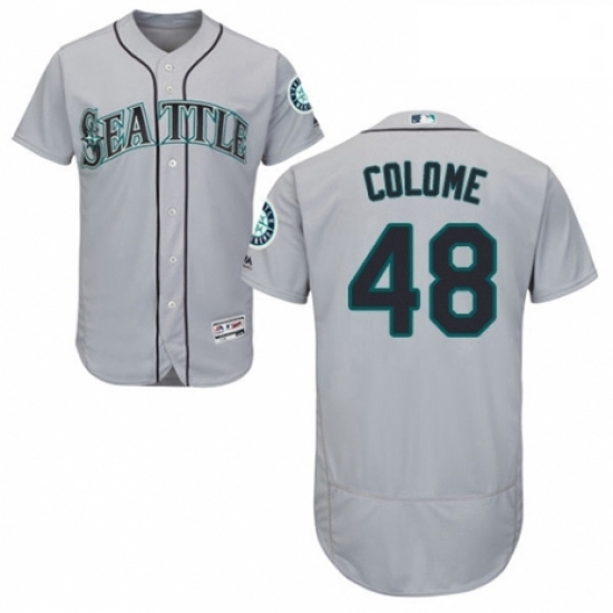 Mens Majestic Seattle Mariners 48 Alex Colome Grey Road Flex Base Authentic Collection MLB Jersey Mens Majestic Seattle Mariners 48 Alex Colome Grey Road Flex Base Authentic Collection MLB Jersey
