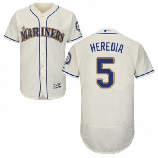 Mens Majestic Seattle Mariners 5 Guillermo Heredia Cream Alternate Flex Base Authentic Collection MLB Jersey Mens Majestic Seattle Mariners 5 Guillermo Heredia Cream Alternate Flex Base Authentic Collection MLB Jersey