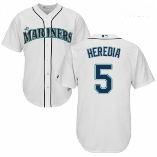 Mens Majestic Seattle Mariners 5 Guillermo Heredia Replica White Home Cool Base MLB Jersey Mens Majestic Seattle Mariners 5 Guillermo Heredia Replica White Home Cool Base MLB Jersey