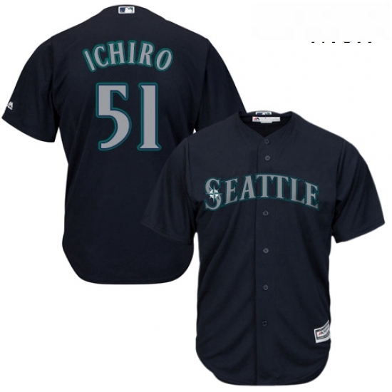 Mens Majestic Seattle Mariners 51 Ichiro Suzuki Replica Navy Blue Alternate 2 Cool Base MLB Jersey Mens Majestic Seattle Mariners 51 Ichiro Suzuki Replica Navy Blue Alternate 2 Cool Base MLB Jersey