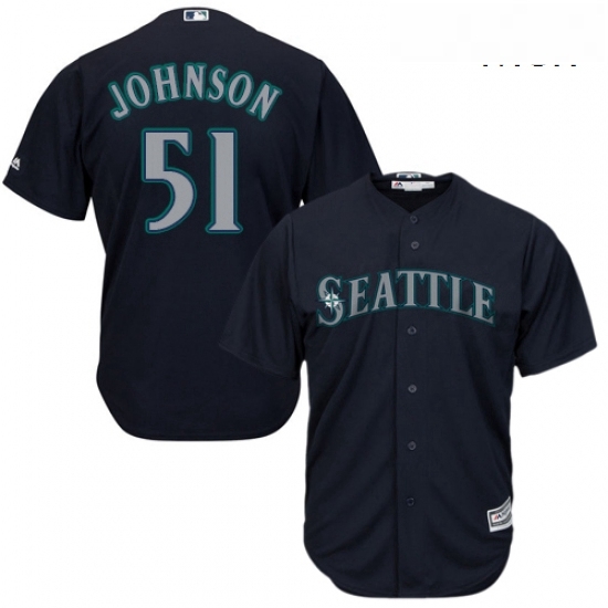 Mens Majestic Seattle Mariners 51 Randy Johnson Replica Navy Blue Alternate 2 Cool Base MLB Jersey Mens Majestic Seattle Mariners 51 Randy Johnson Replica Navy Blue Alternate 2 Cool Base MLB Jersey