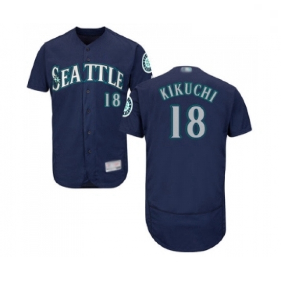 Mens Seattle Mariners 18 Yusei Kikuchi Navy Blue Alternate Flex Base Authentic Collection Baseball Jersey Mens Seattle Mariners 18 Yusei Kikuchi Navy Blue Alternate Flex Base Authentic Collection Baseball Jersey