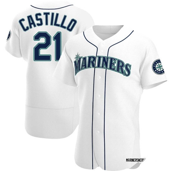 Mens Seattle Mariners 21 Luis Castillo Authentic White Alternate Jerseys Mens Seattle Mariners 21 Luis Castillo Authentic White Alternate Jerseys