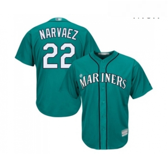 Mens Seattle Mariners 22 Omar Narvaez Replica Teal Green Alternate Cool Base Baseball Jersey Mens Seattle Mariners 22 Omar Narvaez Replica Teal Green Alternate Cool Base Baseball Jersey