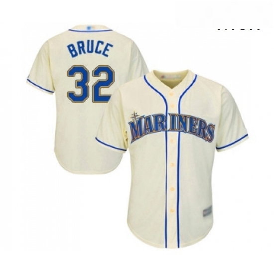 Mens Seattle Mariners 32 Jay Bruce Replica Cream Alternate Cool Base Baseball Jersey Mens Seattle Mariners 32 Jay Bruce Replica Cream Alternate Cool Base Baseball Jersey