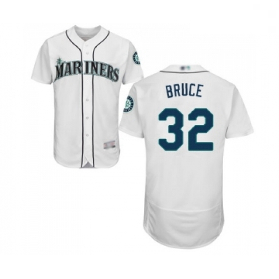 Mens Seattle Mariners 32 Jay Bruce White Home Flex Base Authentic Collection Baseball Jersey Mens Seattle Mariners 32 Jay Bruce White Home Flex Base Authentic Collection Baseball Jersey