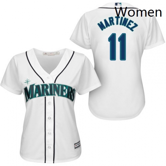 Womens Majestic Seattle Mariners 11 Edgar Martinez Replica White Home Cool Base MLB Jersey Womens Majestic Seattle Mariners 11 Edgar Martinez Replica White Home Cool Base MLB Jersey