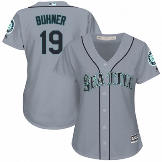 Womens Majestic Seattle Mariners 19 Jay Buhner Authentic Grey Road Cool Base MLB Jersey Womens Majestic Seattle Mariners 19 Jay Buhner Authentic Grey Road Cool Base MLB Jersey