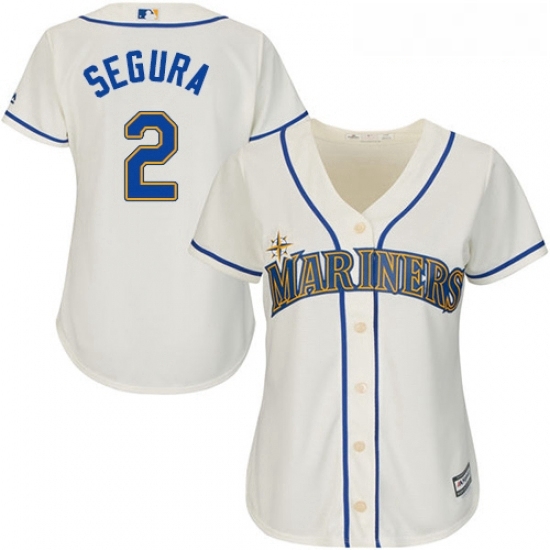 Womens Majestic Seattle Mariners 2 Jean Segura Authentic Cream Alternate Cool Base MLB Jersey Womens Majestic Seattle Mariners 2 Jean Segura Authentic Cream Alternate Cool Base MLB Jersey