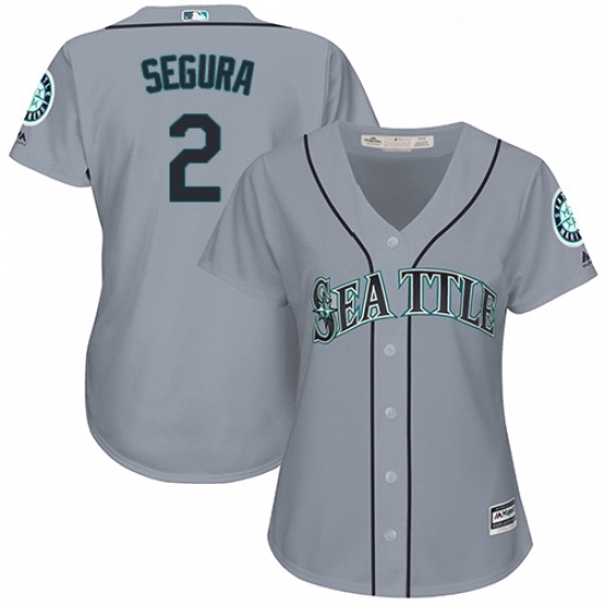 Womens Majestic Seattle Mariners 2 Jean Segura Replica Grey Road Cool Base MLB Jersey Womens Majestic Seattle Mariners 2 Jean Segura Replica Grey Road Cool Base MLB Jersey