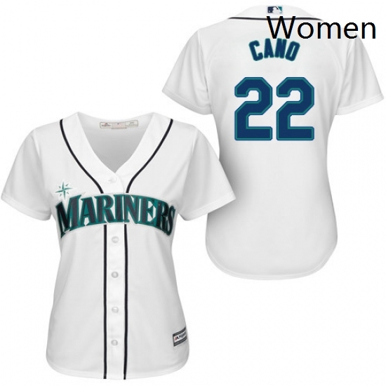 Womens Majestic Seattle Mariners 22 Robinson Cano Replica White Home Cool Base MLB Jersey Womens Majestic Seattle Mariners 22 Robinson Cano Replica White Home Cool Base MLB Jersey