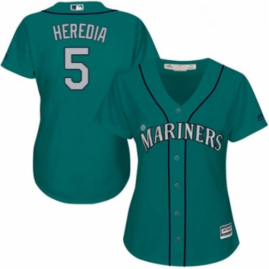 Womens Majestic Seattle Mariners 5 Guillermo Heredia Replica Teal Green Alternate Cool Base MLB Jersey Womens Majestic Seattle Mariners 5 Guillermo Heredia Replica Teal Green Alternate Cool Base MLB Jersey