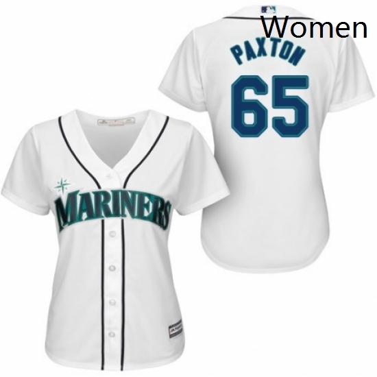 Womens Majestic Seattle Mariners 65 James Paxton Replica White Home Cool Base MLB Jersey Womens Majestic Seattle Mariners 65 James Paxton Replica White Home Cool Base MLB Jersey
