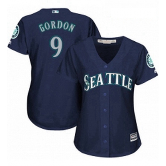 Womens Majestic Seattle Mariners 9 Dee Gordon Authentic Navy Blue Alternate 2 Cool Base MLB Jersey Womens Majestic Seattle Mariners 9 Dee Gordon Authentic Navy Blue Alternate 2 Cool Base MLB Jersey