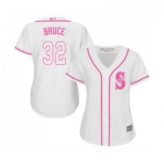 Womens Seattle Mariners 32 Jay Bruce Replica White Fashion Cool Base Baseball Jersey Womens Seattle Mariners 32 Jay Bruce Replica White Fashion Cool Base Baseball Jersey