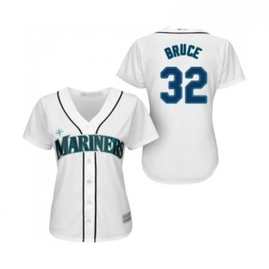 Womens Seattle Mariners 32 Jay Bruce Replica White Home Cool Base Baseball Jersey Womens Seattle Mariners 32 Jay Bruce Replica White Home Cool Base Baseball Jersey