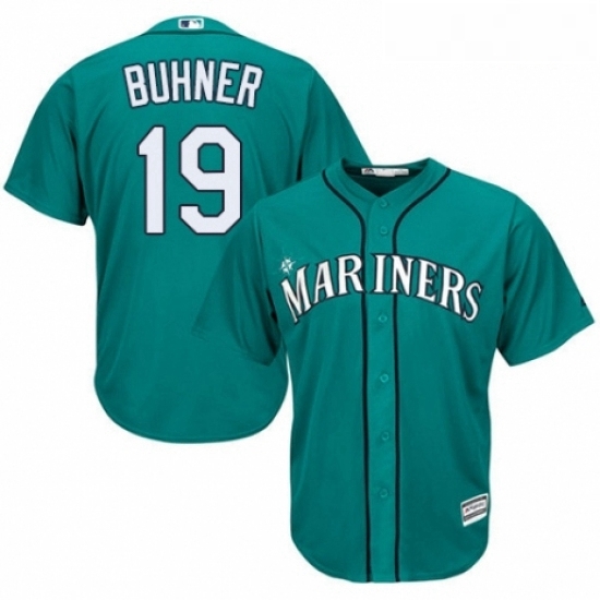 Youth Majestic Seattle Mariners 19 Jay Buhner Replica Teal Green Alternate Cool Base MLB Jersey Youth Majestic Seattle Mariners 19 Jay Buhner Replica Teal Green Alternate Cool Base MLB Jersey
