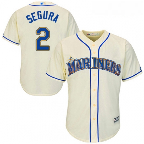 Youth Majestic Seattle Mariners 2 Jean Segura Replica Cream Alternate Cool Base MLB Jersey Youth Majestic Seattle Mariners 2 Jean Segura Replica Cream Alternate Cool Base MLB Jersey