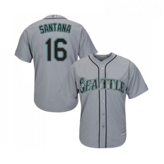 Youth Seattle Mariners 16 Domingo Santana Replica Grey Road Cool Base Baseball Jersey Youth Seattle Mariners 16 Domingo Santana Replica Grey Road Cool Base Baseball Jersey