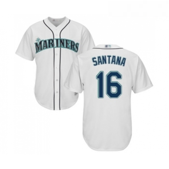 Youth Seattle Mariners 16 Domingo Santana Replica White Home Cool Base Baseball Jersey Youth Seattle Mariners 16 Domingo Santana Replica White Home Cool Base Baseball Jersey