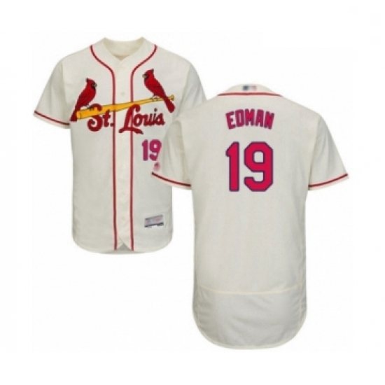 Men St. Louis Cardinals 19 Tommy Edman Cream Alternate Flex Base Authentic Collection Baseball Player Jersey Men St. Louis Cardinals 19 Tommy Edman Cream Alternate Flex Base Authentic Collection Baseball Player Jersey
