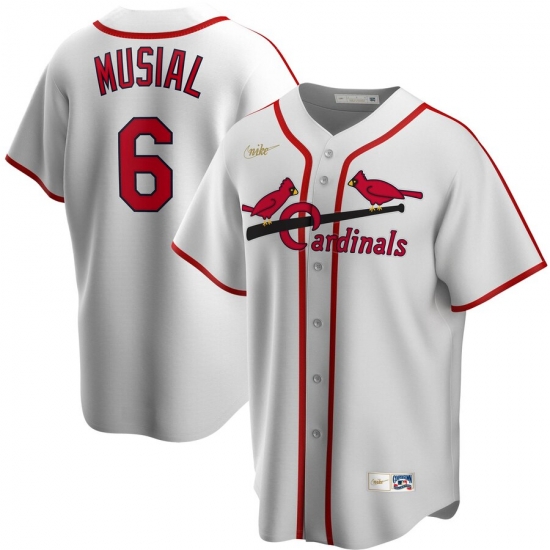 Men St Louis St.Louis Cardinals 6 Stan Musial Nike Home Cooperstown Collection Player MLB Jersey White Men St Louis St.Louis Cardinals 6 Stan Musial Nike Home Cooperstown Collection Player MLB Jersey White