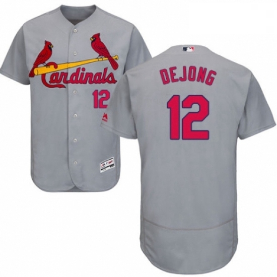 Mens Majestic St Louis Cardinals 12 Paul DeJong Grey Road Flex Base Authentic Collection MLB Jersey Mens Majestic St Louis Cardinals 12 Paul DeJong Grey Road Flex Base Authentic Collection MLB Jersey