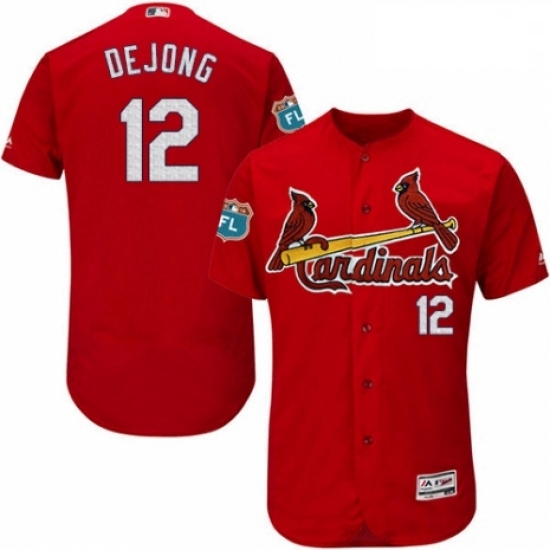 Mens Majestic St Louis Cardinals 12 Paul DeJong Red Alternate Flex Base Authentic Collection MLB Jersey Mens Majestic St Louis Cardinals 12 Paul DeJong Red Alternate Flex Base Authentic Collection MLB Jersey