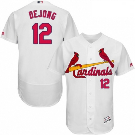 Mens Majestic St Louis Cardinals 12 Paul DeJong White Home Flex Base Authentic Collection MLB Jersey Mens Majestic St Louis Cardinals 12 Paul DeJong White Home Flex Base Authentic Collection MLB Jersey