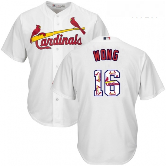 Mens Majestic St Louis Cardinals 16 Kolten Wong Authentic White Team Logo Fashion Cool Base MLB Jersey Mens Majestic St Louis Cardinals 16 Kolten Wong Authentic White Team Logo Fashion Cool Base MLB Jersey