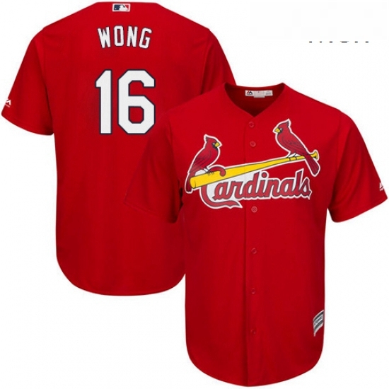 Mens Majestic St Louis Cardinals 16 Kolten Wong Replica Red Alternate Cool Base MLB Jersey Mens Majestic St Louis Cardinals 16 Kolten Wong Replica Red Alternate Cool Base MLB Jersey