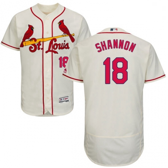 Mens Majestic St Louis Cardinals 18 Mike Shannon Cream Alternate Flex Base Authentic Collection MLB Jersey Mens Majestic St Louis Cardinals 18 Mike Shannon Cream Alternate Flex Base Authentic Collection MLB Jersey