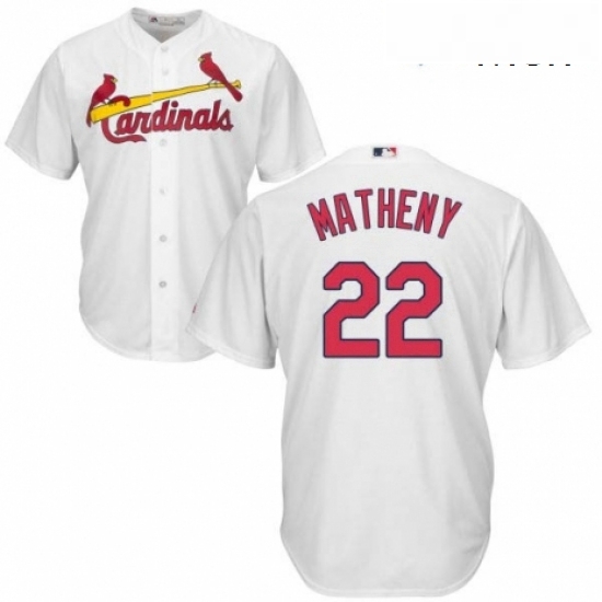 Mens Majestic St Louis Cardinals 22 Mike Matheny Replica White Home Cool Base MLB Jersey Mens Majestic St Louis Cardinals 22 Mike Matheny Replica White Home Cool Base MLB Jersey