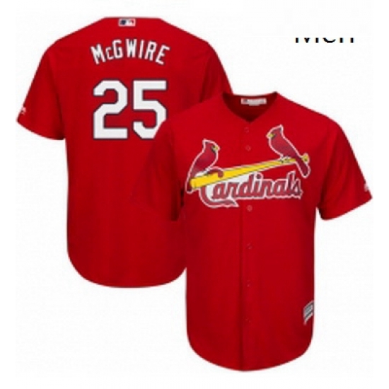 Mens Majestic St Louis Cardinals 25 Mark McGwire Replica Red Alternate Cool Base MLB Jersey Mens Majestic St Louis Cardinals 25 Mark McGwire Replica Red Alternate Cool Base MLB Jersey