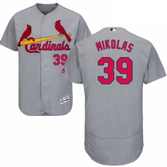 Mens Majestic St Louis Cardinals 39 Miles Mikolas Grey Road Flex Base Authentic Collection MLB Jersey Mens Majestic St Louis Cardinals 39 Miles Mikolas Grey Road Flex Base Authentic Collection MLB Jersey