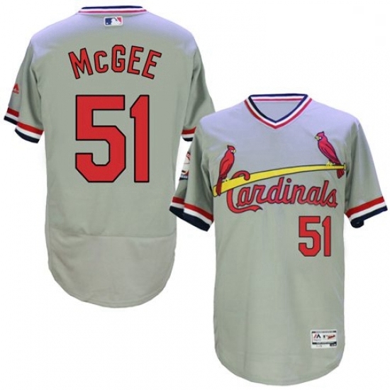 Mens Majestic St Louis Cardinals 51 Willie McGee Grey Flexbase Authentic Collection Cooperstown MLB Jersey Mens Majestic St Louis Cardinals 51 Willie McGee Grey Flexbase Authentic Collection Cooperstown MLB Jersey