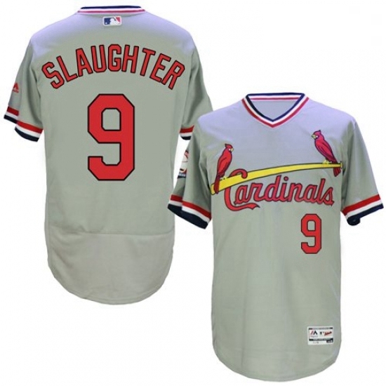 Mens Majestic St Louis Cardinals 9 Enos Slaughter Grey Flexbase Authentic Collection Cooperstown MLB Jersey Mens Majestic St Louis Cardinals 9 Enos Slaughter Grey Flexbase Authentic Collection Cooperstown MLB Jersey