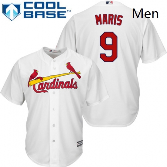 Mens Majestic St Louis Cardinals 9 Roger Maris Replica White Home Cool Base MLB Jersey Mens Majestic St Louis Cardinals 9 Roger Maris Replica White Home Cool Base MLB Jersey