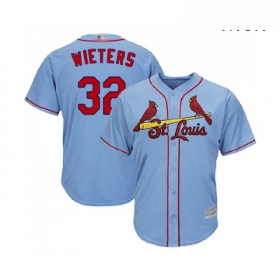 Mens St Louis Cardinals 32 Matt Wieters Replica Light Blue Alternate Cool Base Baseball Jersey Mens St Louis Cardinals 32 Matt Wieters Replica Light Blue Alternate Cool Base Baseball Jersey