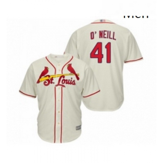 Mens St Louis Cardinals 41 Tyler O Neill Replica Cream Alternate Cool Base Baseball Jersey Mens St Louis Cardinals 41 Tyler O Neill Replica Cream Alternate Cool Base Baseball Jersey
