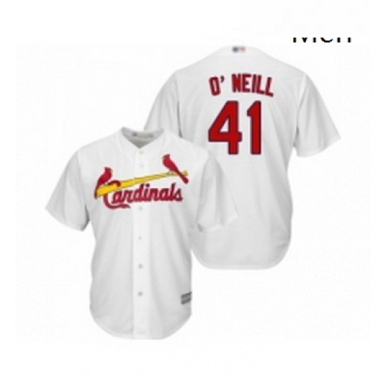 Mens St Louis Cardinals 41 Tyler O Neill Replica White Home Cool Base Baseball Jersey Mens St Louis Cardinals 41 Tyler O Neill Replica White Home Cool Base Baseball Jersey