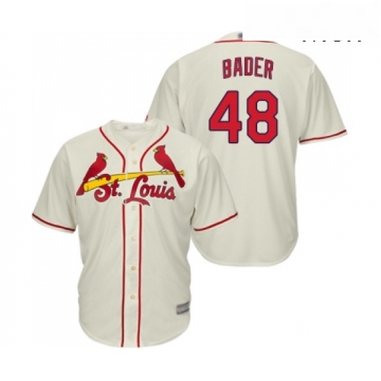 Mens St Louis Cardinals 48 Harrison Bader Replica Cream Alternate Cool Base Baseball Jersey Mens St Louis Cardinals 48 Harrison Bader Replica Cream Alternate Cool Base Baseball Jersey