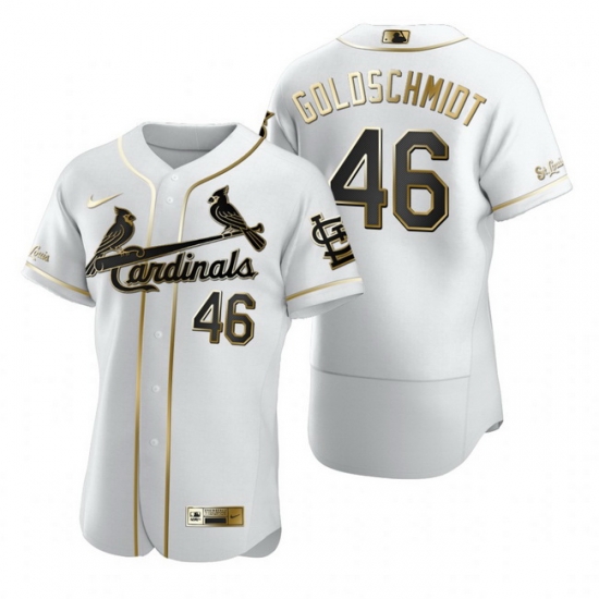 St. Louis Cardinals 46 Paul Goldschmidt White Nike Mens Authentic Golden Edition MLB Jersey St. Louis Cardinals 46 Paul Goldschmidt White Nike Mens Authentic Golden Edition MLB Jersey