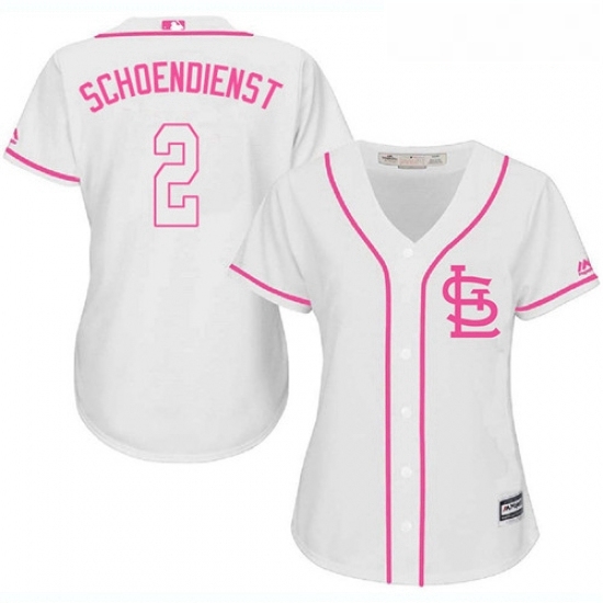Womens Majestic St Louis Cardinals 2 Red Schoendienst Replica White Fashion Cool Base MLB Jersey Womens Majestic St Louis Cardinals 2 Red Schoendienst Replica White Fashion Cool Base MLB Jersey