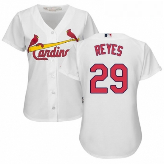 Womens Majestic St Louis Cardinals 29 lex Reyes Authentic White Home Cool Base MLB Jersey Womens Majestic St Louis Cardinals 29 lex Reyes Authentic White Home Cool Base MLB Jersey