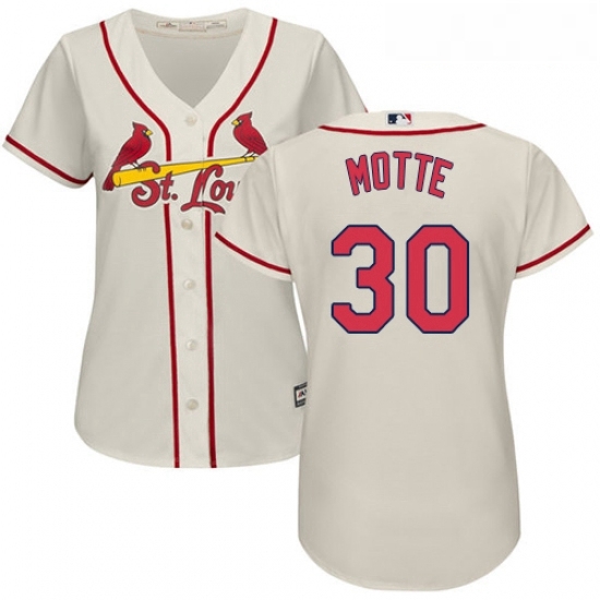 Womens Majestic St Louis Cardinals 30 Jason Motte Authentic Cream Alternate Cool Base MLB Jersey Womens Majestic St Louis Cardinals 30 Jason Motte Authentic Cream Alternate Cool Base MLB Jersey