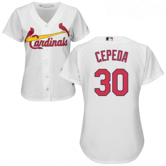 Womens Majestic St Louis Cardinals 30 Orlando Cepeda Authentic White Home Cool Base MLB Jersey Womens Majestic St Louis Cardinals 30 Orlando Cepeda Authentic White Home Cool Base MLB Jersey